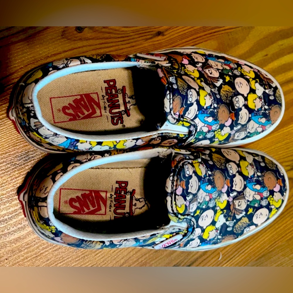 Vans Kids Classic Slip-On (Peanuts) Skate Shoe The Gang